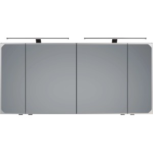Pelipal Spiegelschrank Quantum 05, 150 cm breit, Graphit, mit Aufsatzleuchte. Badezimmermöbel.