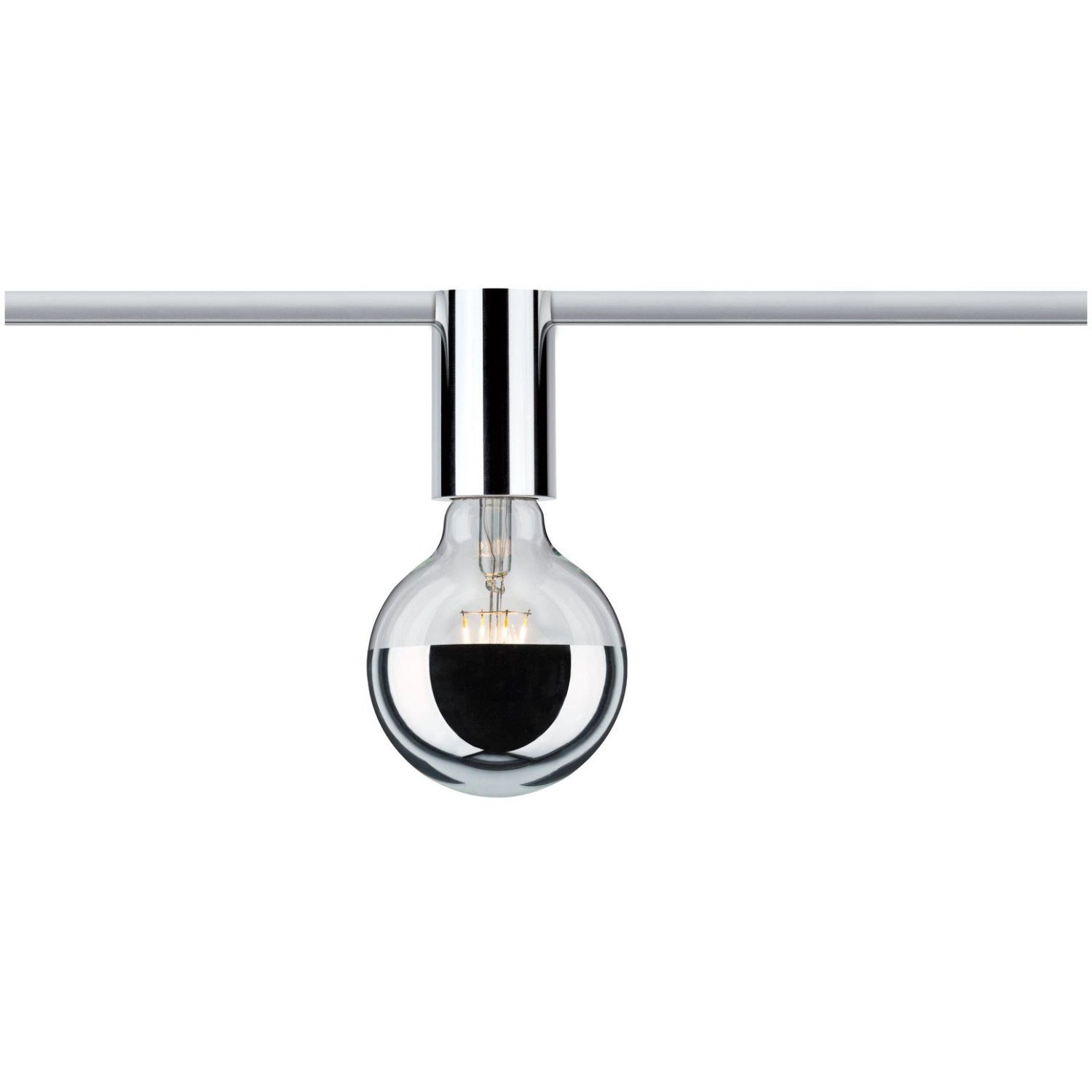 Paulmann URail Spot Ceiling Socket, Chrom, dimmbar, für Schienensysteme.