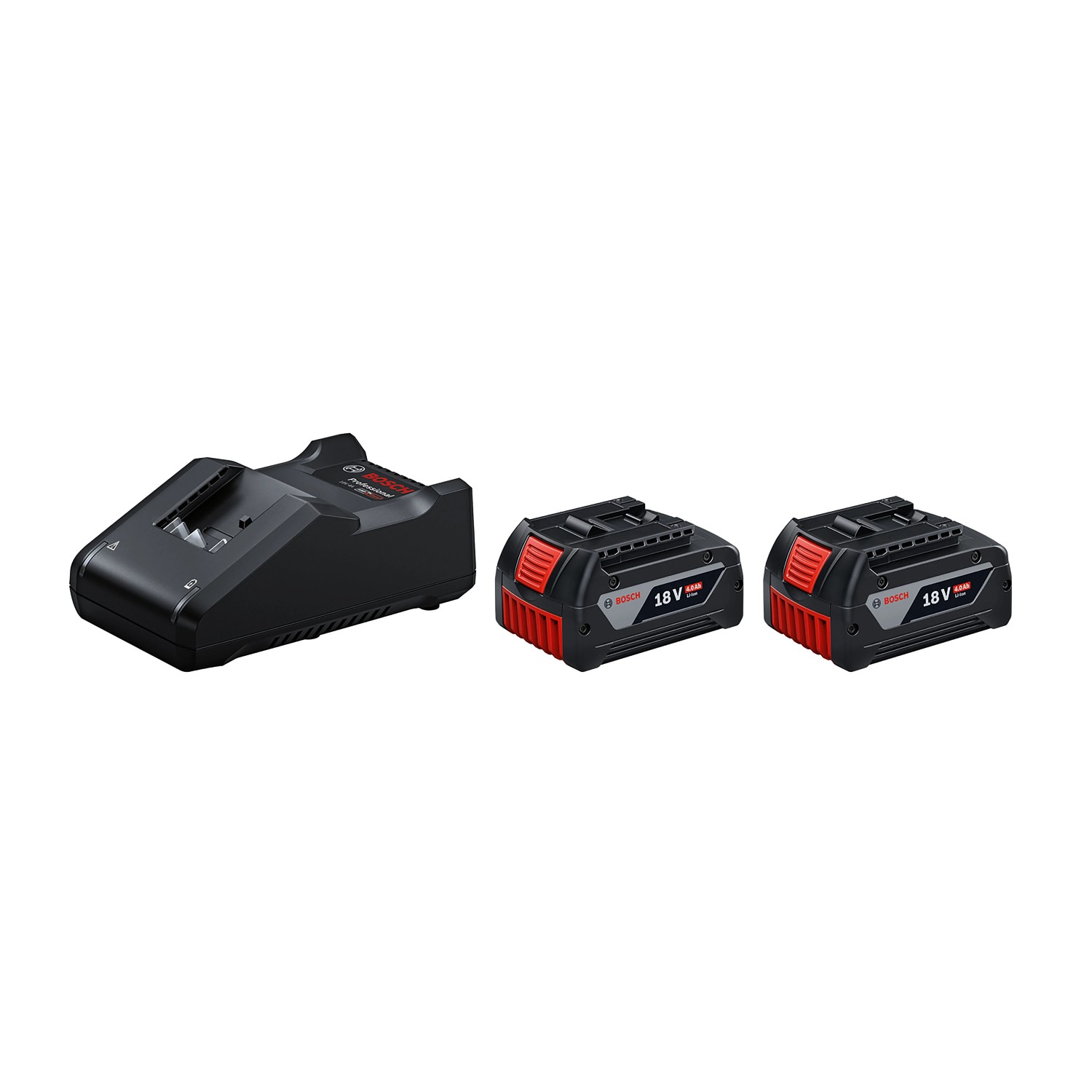 Bosch Professional »GBA 18V 4.0Ah« Akku Starter-Set (2 St), inkl. Schnellladegerät