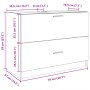 vidaXL Waschbeckenunterschrank, Grau Sonoma, 78x37x59 cm, Badmöbel-Set mit Schublade und Fach.