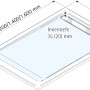 Technische Zeichnung: Schulte Duschwannen-Set ExpressPlus, rechteckig, 120x90 cm, mit Maßangaben.