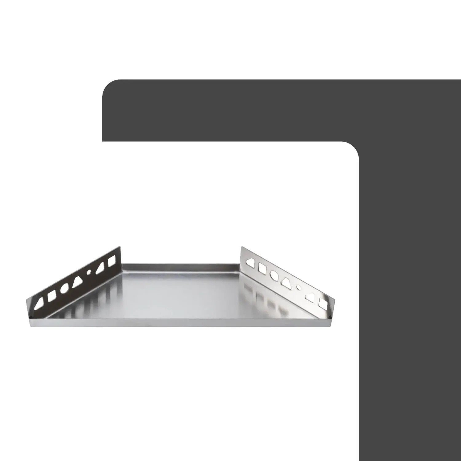 Dalsys Duschablage, befliesbar, 310x130mm, Edelstahl Silber für Bad & Dusche.