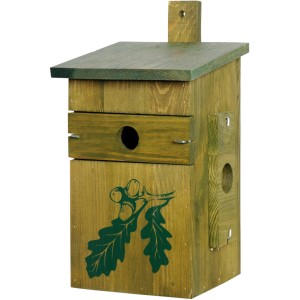 Dobar Nistkasten im Camouflage Design mit Eichenmuster und variabler Öffnung.