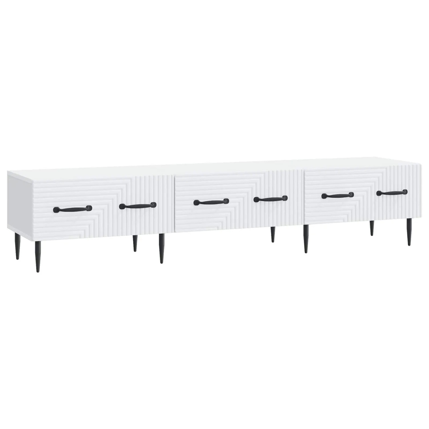 vidaXL TV-Schränk mit Schubladen Weiß 147 x 34,5 x 30 cm Holzwerkstoff 894935