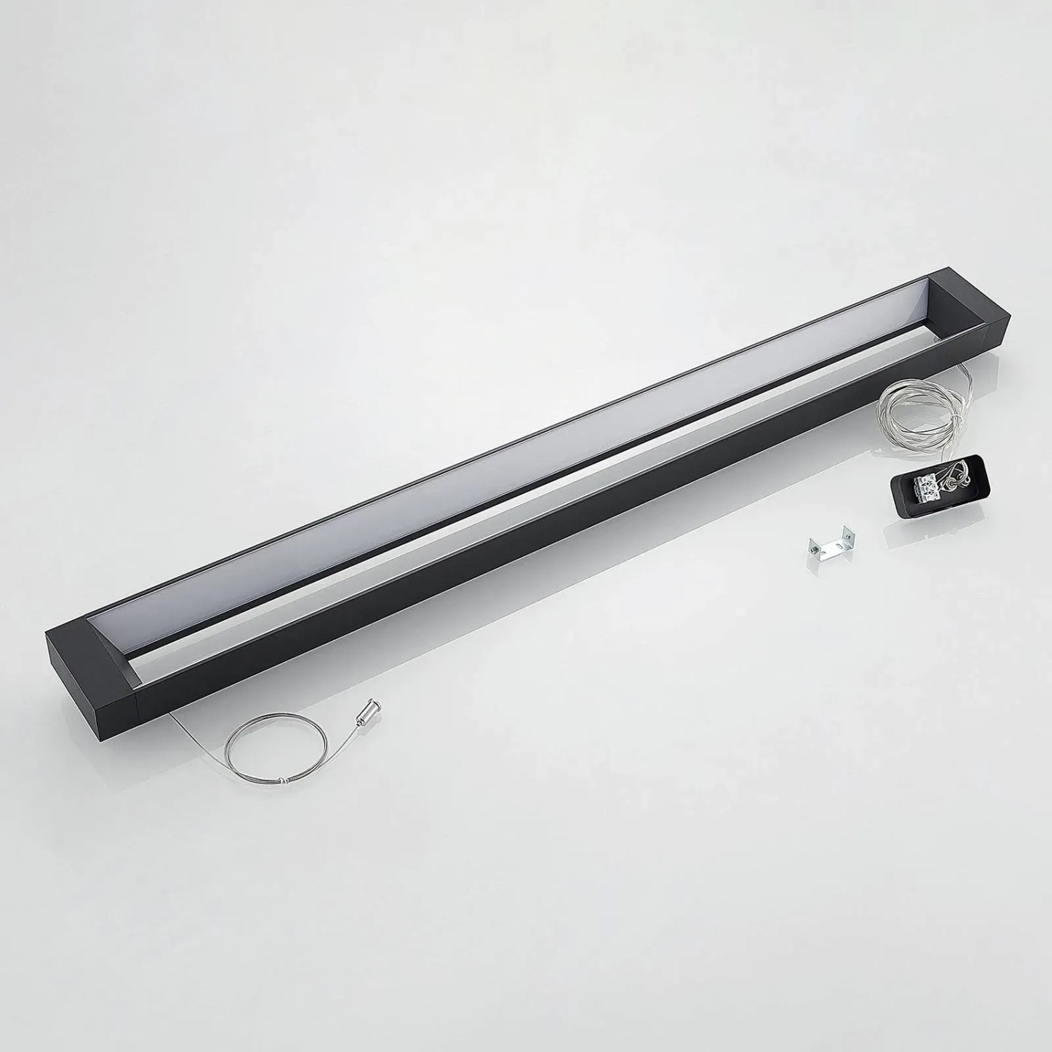 Moderne, schwarze Arcchio LED Büroleuchte Cuna aus Aluminium, 1-flammig. Arbeitszimmerleuchte.