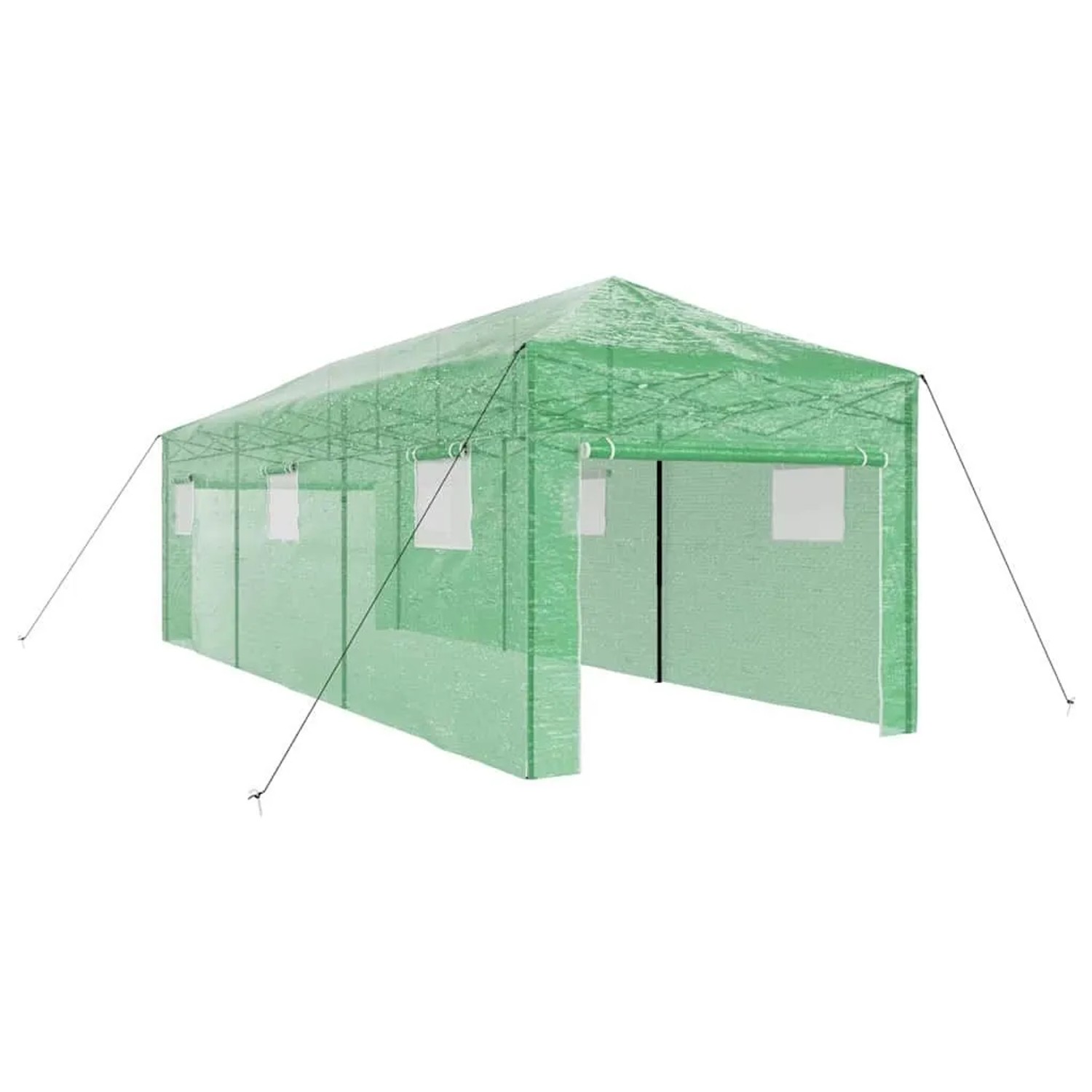 vidaXL Gewächshaus mit Pop-up-Rahmen Grün 290 x 870 x 315 cm Eisen 42006646