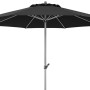 Schneider Marktschirm Gemini, Ø 360 cm, Anthrazit. Sonnenschirm mit Kurbel.