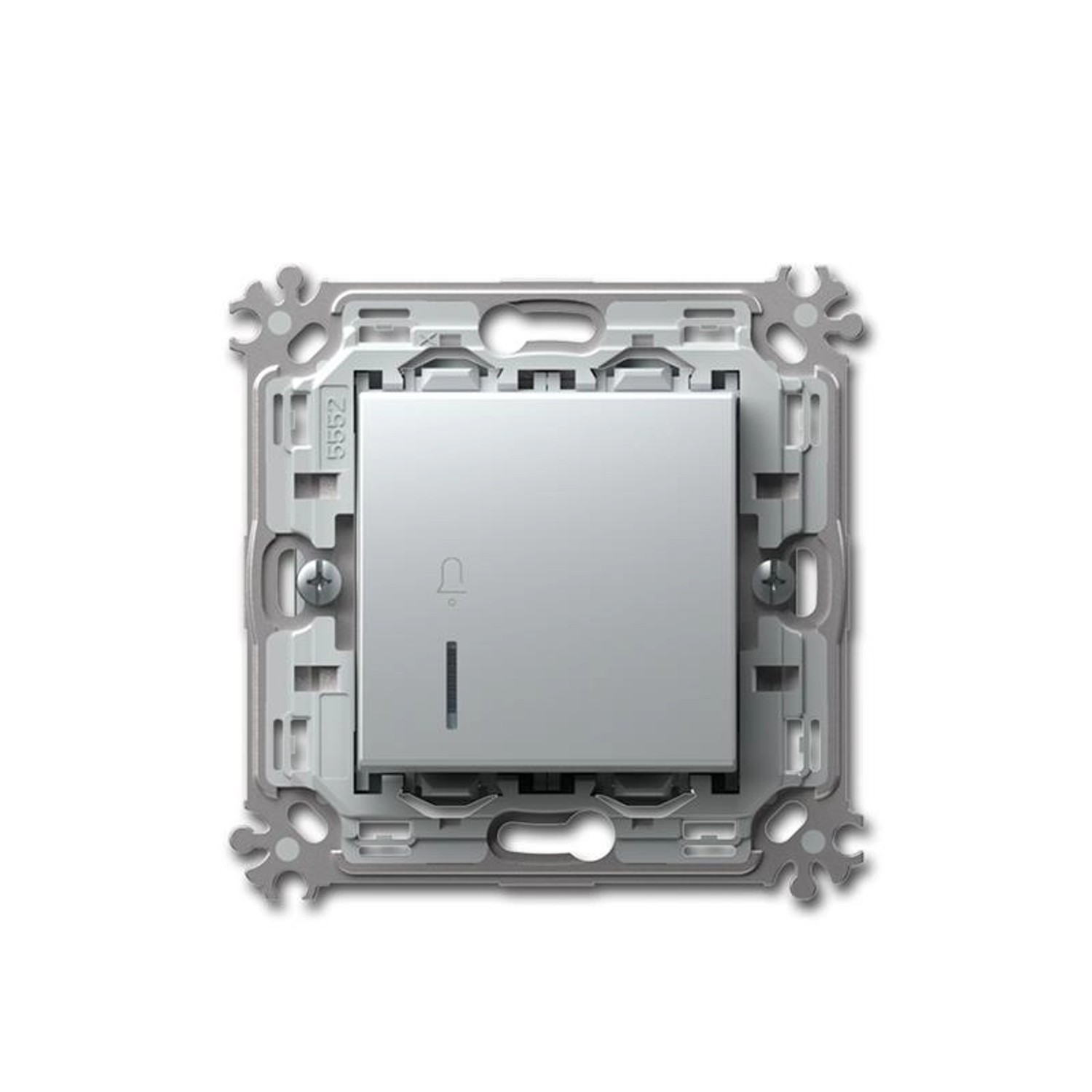 TEM MODUL PLUS Klingel Taster Silber 250V16A UP