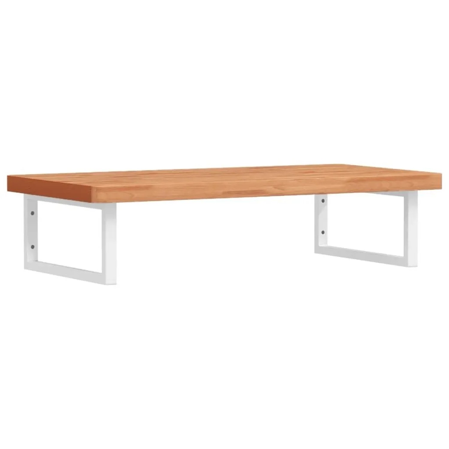 vidaXL Waschbeckenregal Wandmontage Stahl und Massivholz Buche 3302444