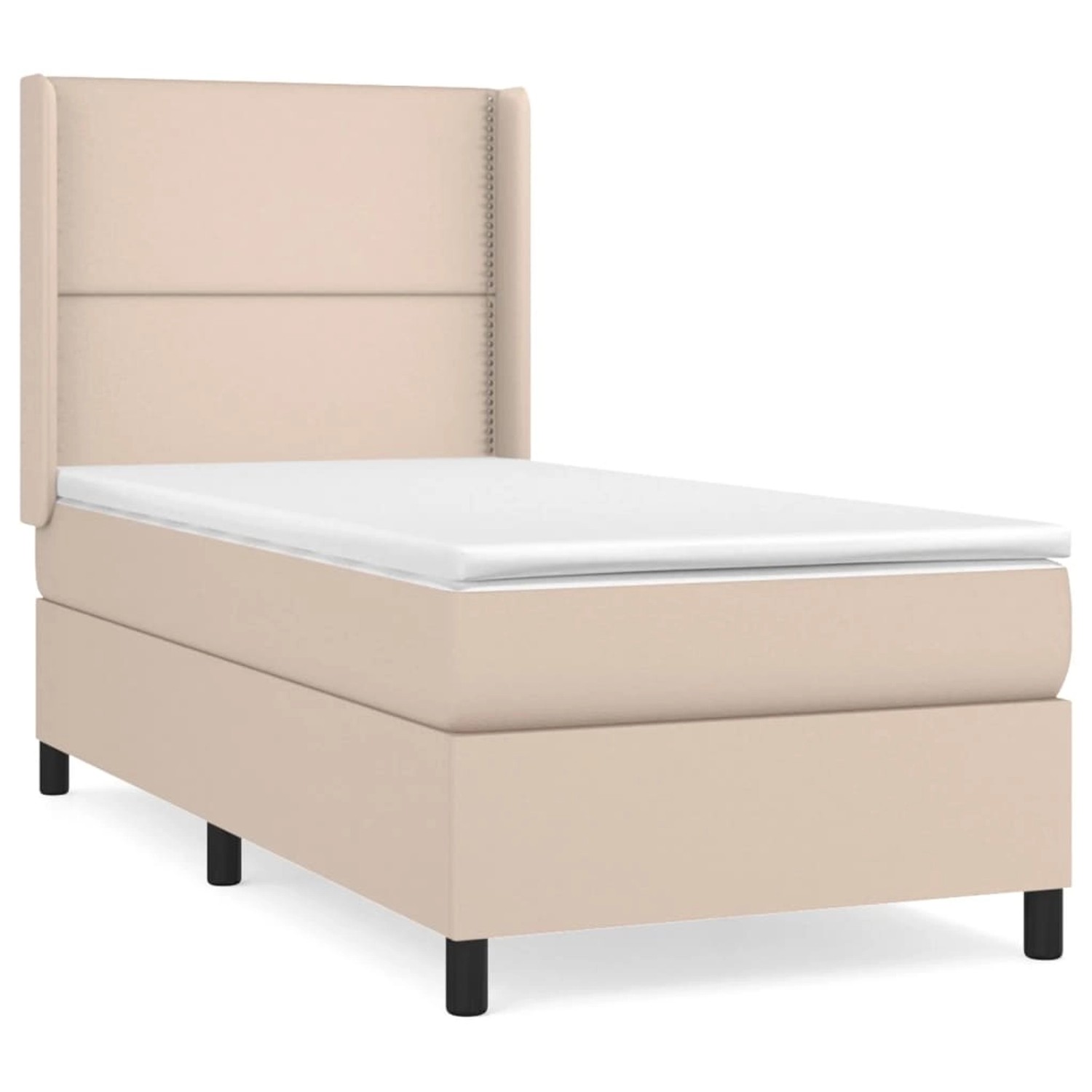 vidaXL Boxspringbett mit Matratze Cappuccino-Braun 90x200cm Kunstleder14662 günstig online kaufen