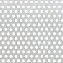 Lochblech Natur, Aluminium, mit runder Lochung (Ø 2 mm), 600x1000x0,8 mm.