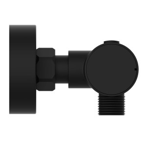 Schütte Thermostat Duscharmatur Los Angeles, schwarz matt, Detailansicht.