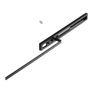 Schwarzer SOTECH Handtuchauszug STYLE, 1-armig, mit Befestigungsschrauben.