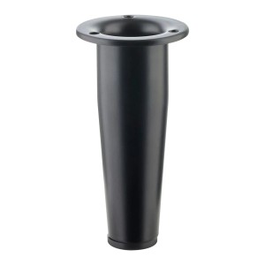 SOTECH Möbelfuß FOX-TROT, schwarz matt, 120mm hoch, konische Form mit Stahlmontageplatte.
