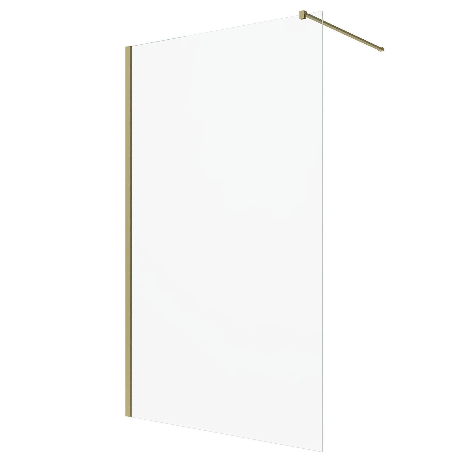 Aquabatos Walk in Duschen 100 x 200 cm Duschwand Klarglas 8 mm NANO ESG Sicherheitsglas Duschabtrennung Duschtrennwand mit 100 cm Stabilisator