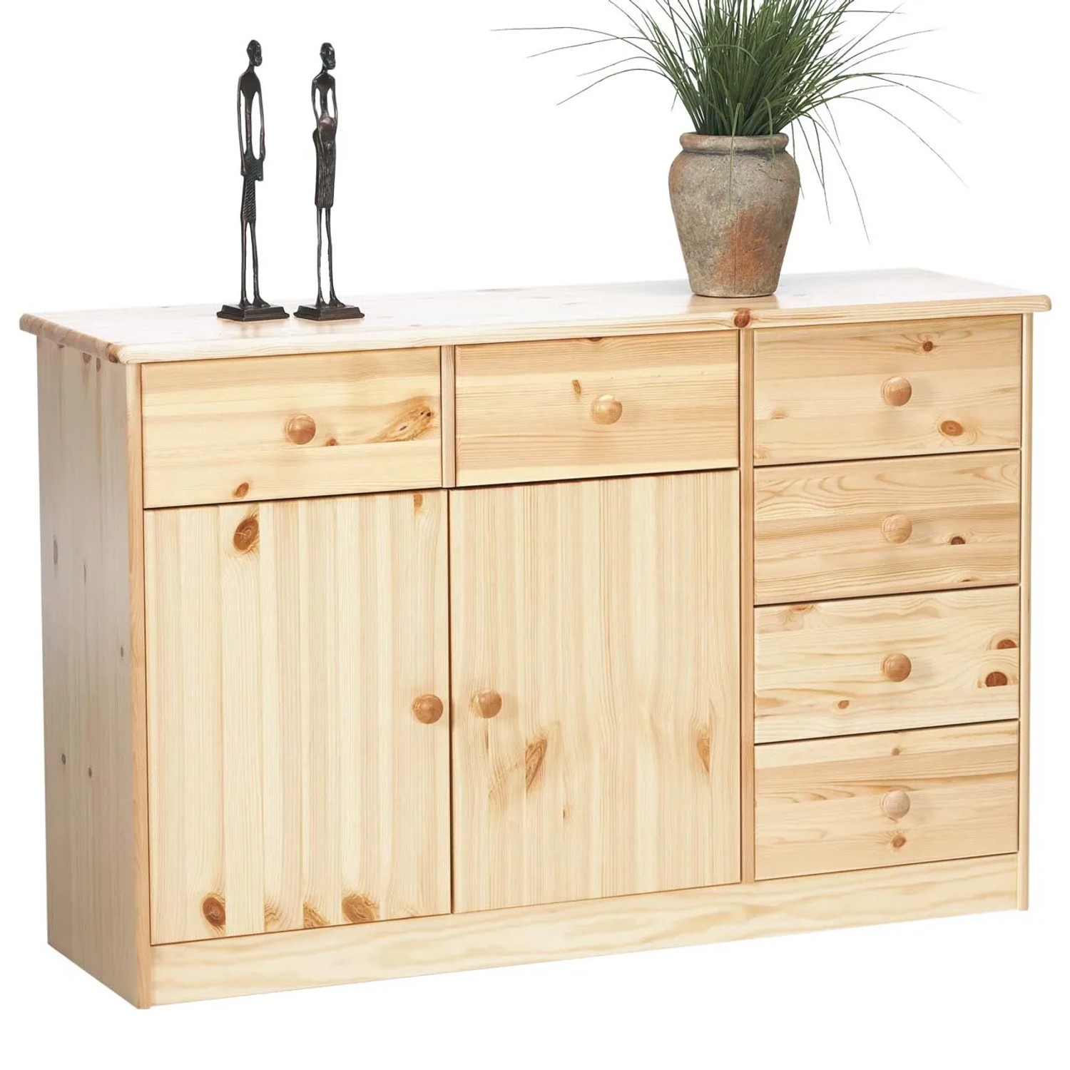 ebuy24 Nelly Sideboard 6 Schubladen 2 Türen Natur