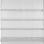 Graue Bestlivings Bistrogardine mit Raffoptik, 90x110 cm, mit Stangendurchzug.