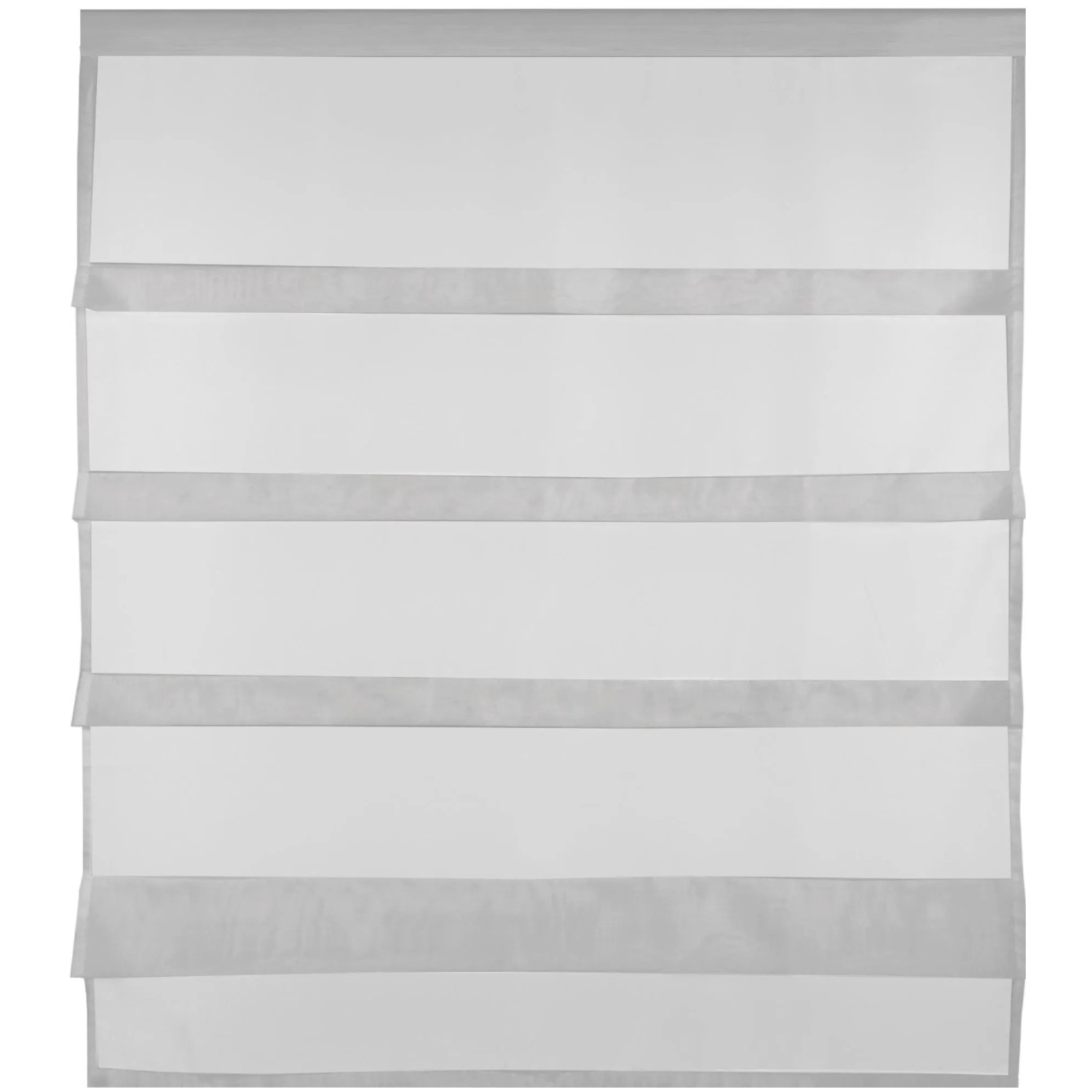 Graue Bestlivings Bistrogardine mit Raffoptik, 90x110 cm, mit Stangendurchzug.