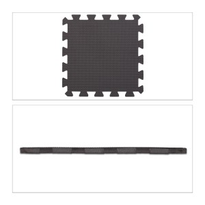 Relaxdays Bodenschutzmatte 24er Set EVA-Schaum Stoßdämpfend 30 cm x 30 cm x 1 cm
