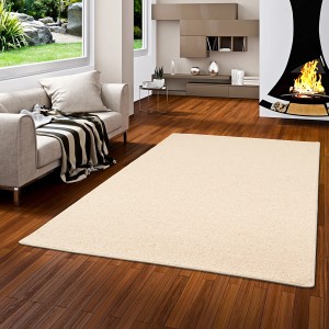 Beiger Snapstyle Natur Teppich aus Wolle Berber, 80x240cm, im Wohnzimmer.