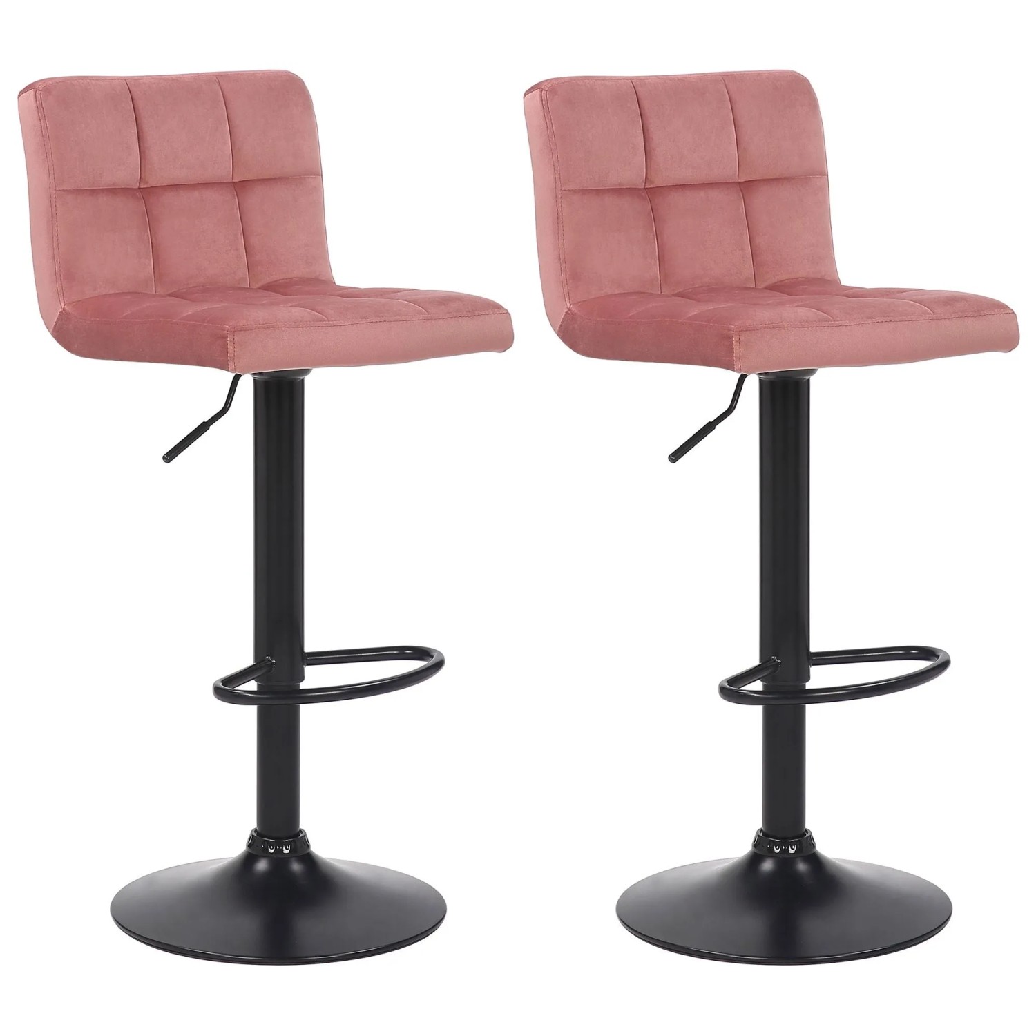 CLP 2er Set Barhocker Feni Samt Pink