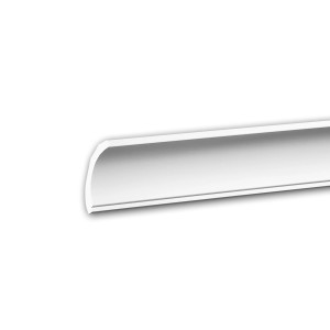 Weiße PROFHOME Eckleiste/Deckenleiste (200 cm) aus stoßfestem Polystyrol für den Innen- und Außenbereich.