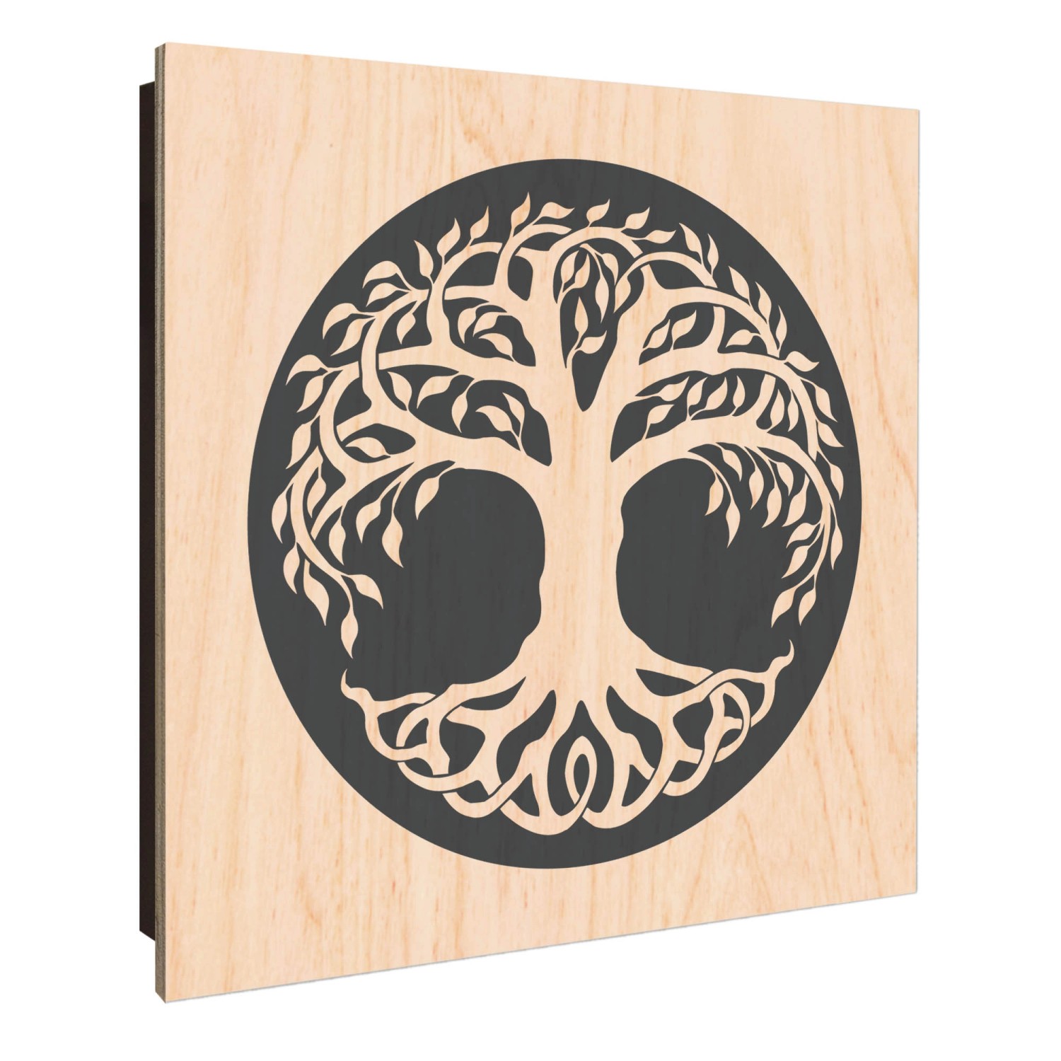 Banjado Schlüsselkasten Holz 30x30cm Schwarz Scharnier Rechts 50 Haken Desi günstig online kaufen