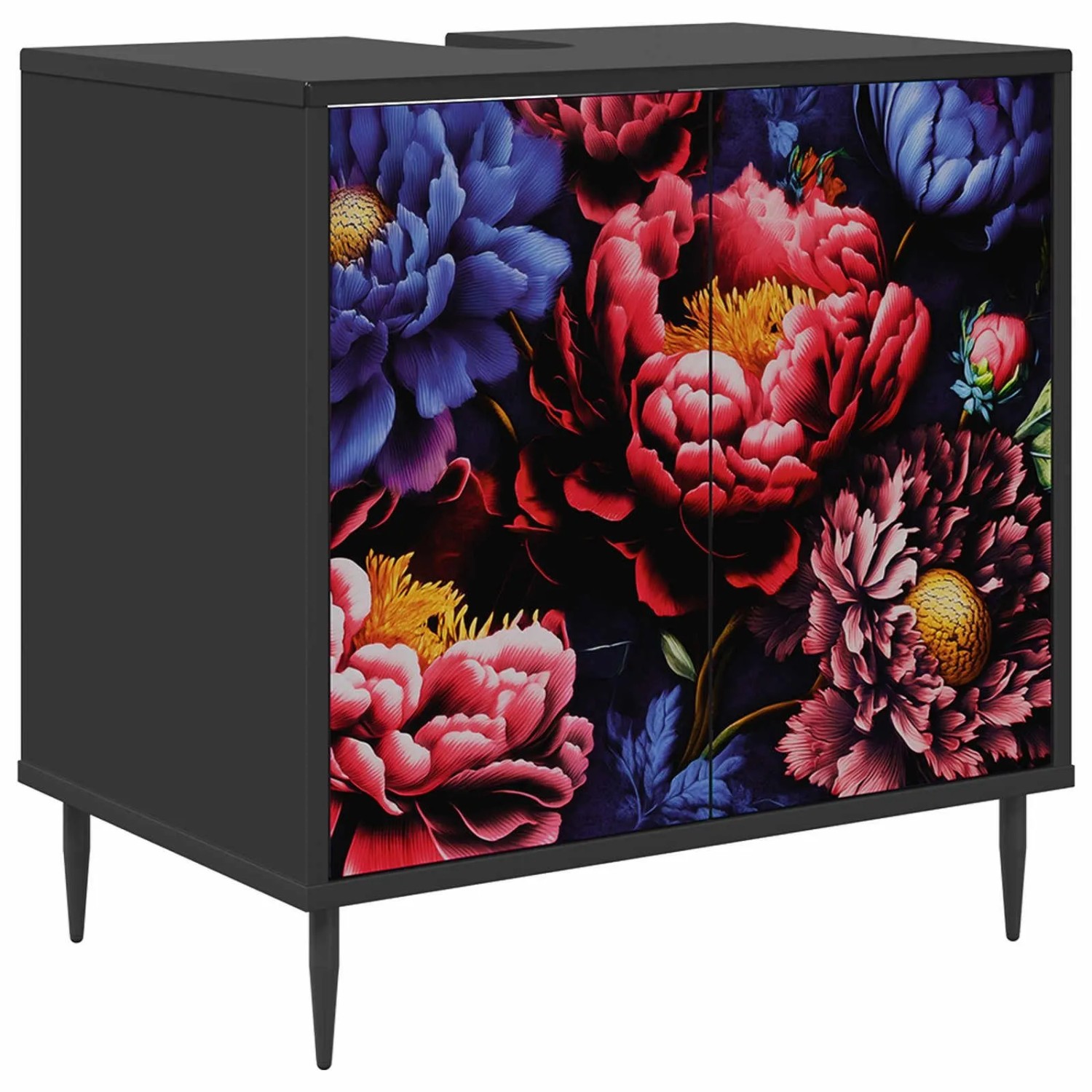 vidaXL Badezimmerschrank KIEL Schwarz Eichen-Optik 60 x 40 x 61 cm 8007423
