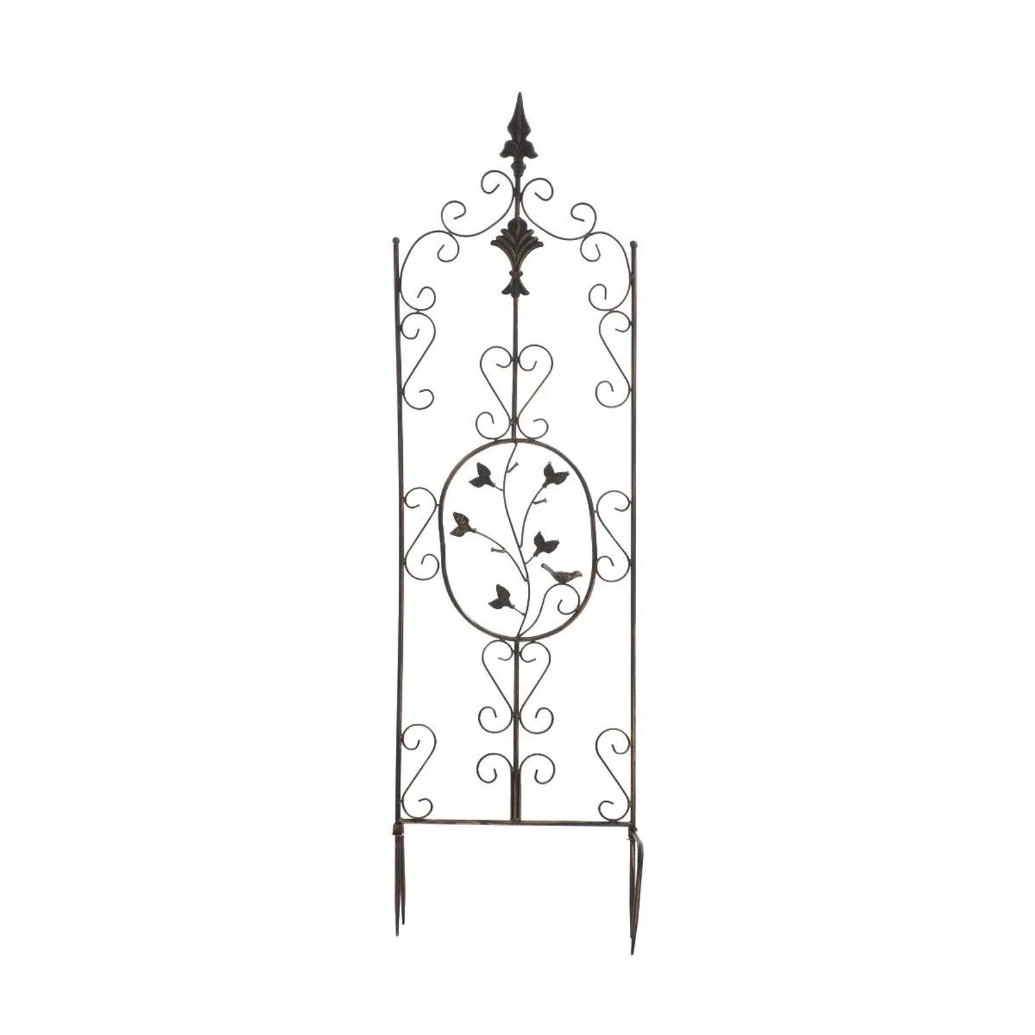 DELUKE Rankgitter FALK 35x1x122cm Metall Bronze Rankhilfe Kletterpflanzen Gartendekoration