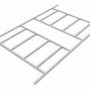 Pergart Bodenfundament Dresden II 108 Alu für Gartenhaus, zur optimalen Ausrichtung.