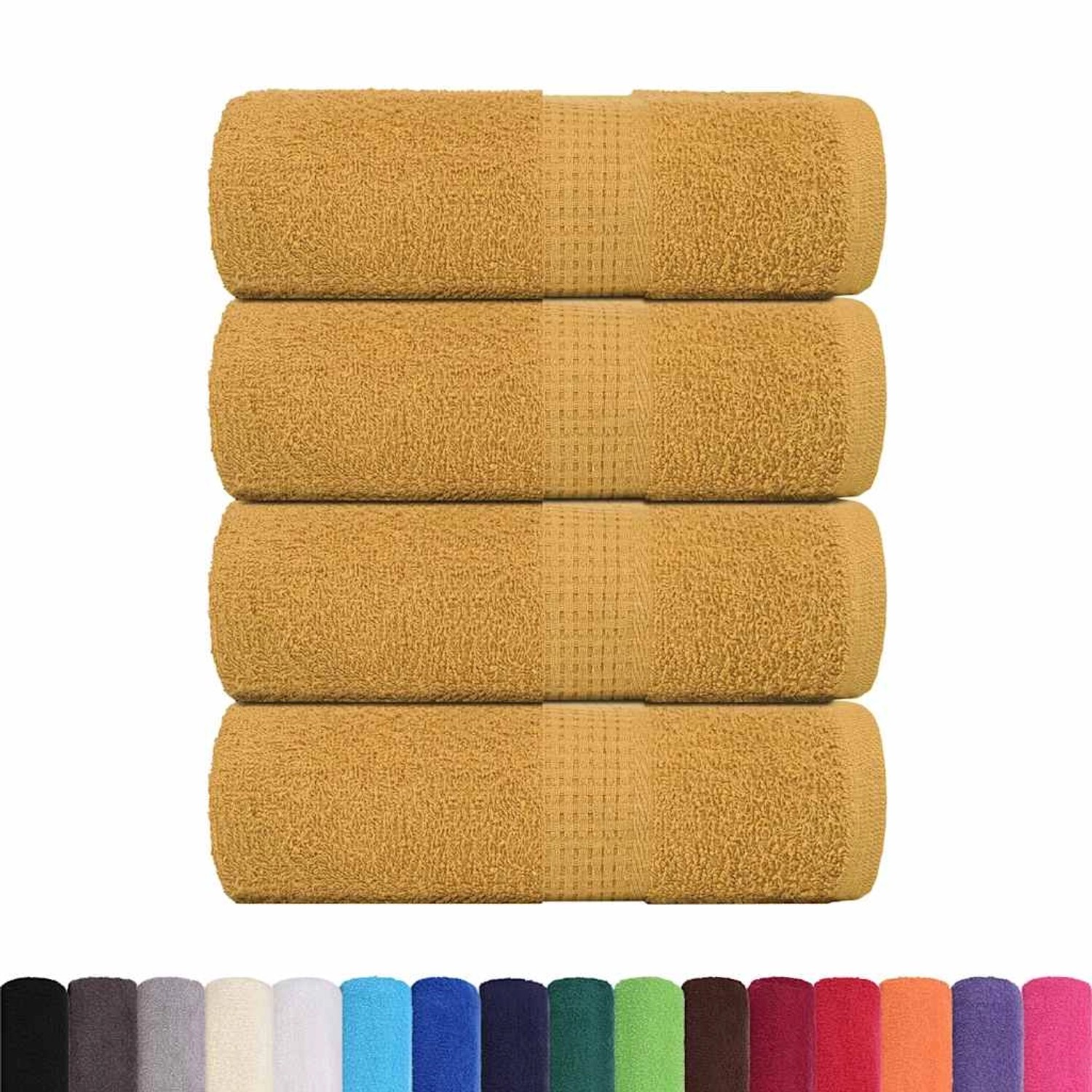 vidaXL Waschhandtücher 4-Tlg FROGN Gold 30x30 cm 100% Baumwolle 136801 günstig online kaufen