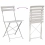 vidaXL Garten Klappstuhl 2 Stk Beige 42 x 46 x 82cm Stahl 42002959_11
