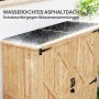 Outsunny Gartenschrank aus Tannenholz mit wasserdichtem Dach, ideal zur Werkzeugaufbewahrung.