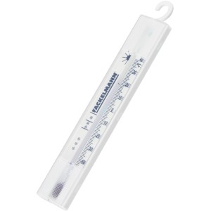 Fackelmann Kühltruhen-Thermometer aus Kunststoff mit Haken zum Aufhängen.