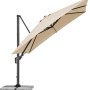 Schneider Ampelschirm, 360x300 cm, Natur, mit Dreh- und Neigungsfunktion für flexible Schattenausrichtung.