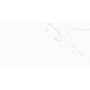 Wandfliese Casablanca, Steingut, weiß-matt, 30x60 cm, Marmoroptik.