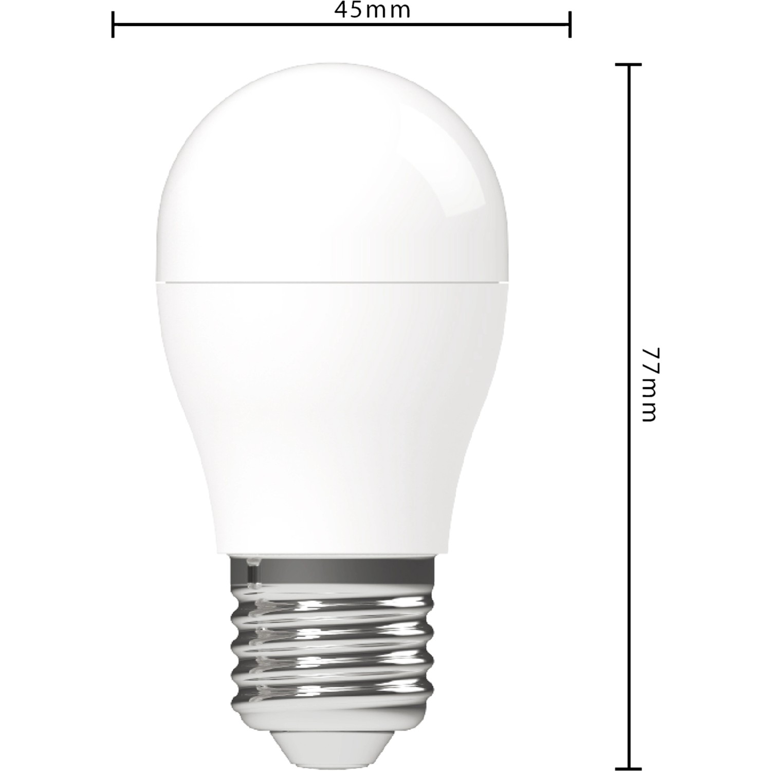 E27 LED-Leuchtmittel Globe G45, 2,9 W, warmweiß, Ø 4,5 cm. Kompakte Glühbirne für angenehme Beleuchtung.