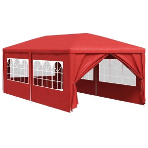 vidaXL Party-Zelt Rot 600 x 300 x 255 cm PE und Stahl 42032349