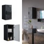 Vicco Badschrank Irma, anthrazit hochglanz, 30x59 cm. Hängendes Badregal mit Stauraum.