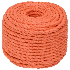 vidaXL Arbeitsseil Orange 10 mm 50 m Polypropylen 152934