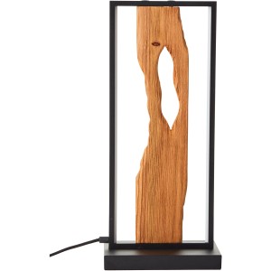 Moderne LED-Tischleuchte Chaumont, 50 cm, in Schwarz und Holz für stimmungsvolle Beleuchtung im Innenbereich.