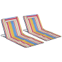Outsunny Strandliege Stahl Oxfordstoff Mehrfarbig 124L x 53B x 35-45H cm