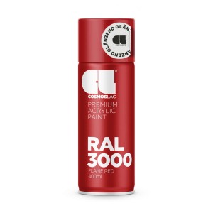COSMOS LAC Acryllack Sprühdose in Vielen RAL Farbtönen  400ml Spraydose Perfekt für DIY Upcycling  RAL 3000 Feuerrot