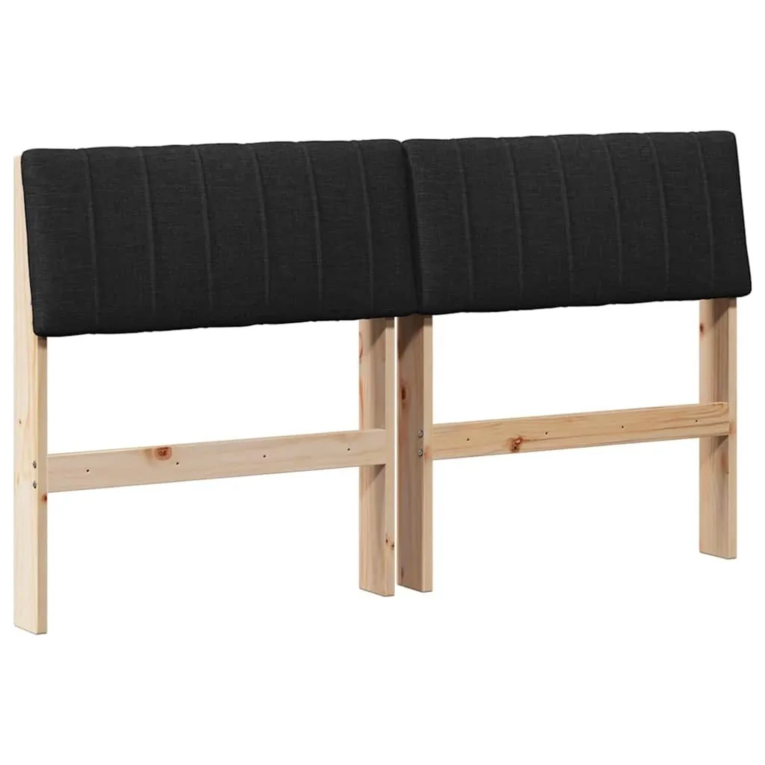 Thumbnail - vidaXL Gepolstertes Kopfteil Schwarz 140 cm Massives Kiefernholz 879231