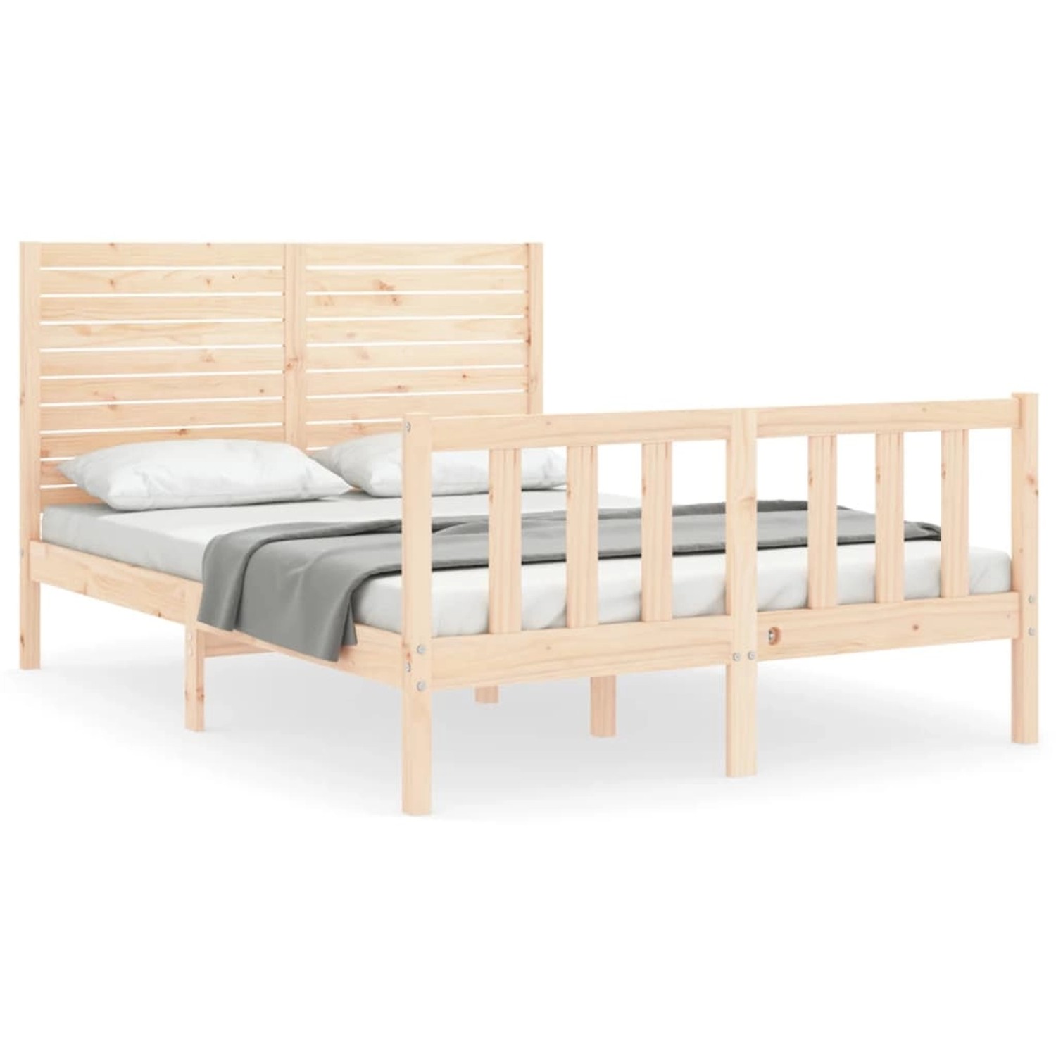 vidaXL Massivholzbett ohne Matratze 140x200 cm Kiefernholz 3193206 günstig online kaufen
