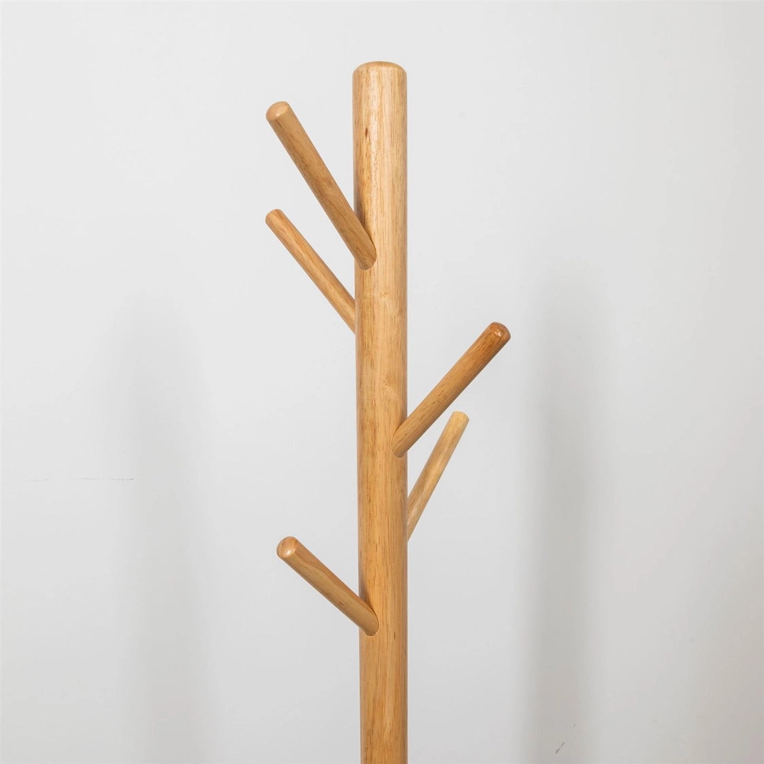 Terra Home Garderobenständer Dala Eckig Weiß aus Holz mit mehreren Haken.