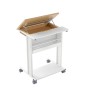 Costway Schreibtisch mit Rollen Mobiler Computertisch Laptoptisch