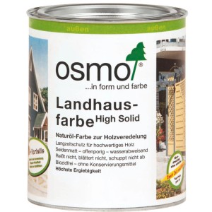 Dose Osmo Landhausfarbe Tannengrün, Wetterschutzfarbe für Holzfassaden und Gartenmöbel.