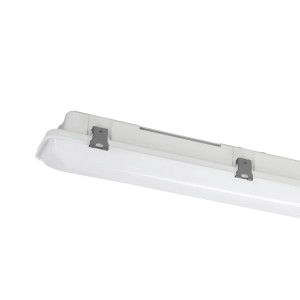 Graue Eglo LED-Feuchtraumleuchte Prime, 119 cm, für Bad & Keller. Robuste Leuchte für innen & außen.