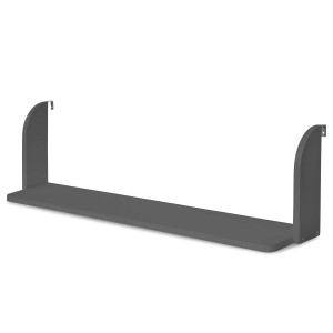 Graues Homestyle4u Einhängeregal für Hochbett, Ablage für Bücher und Spielzeug.